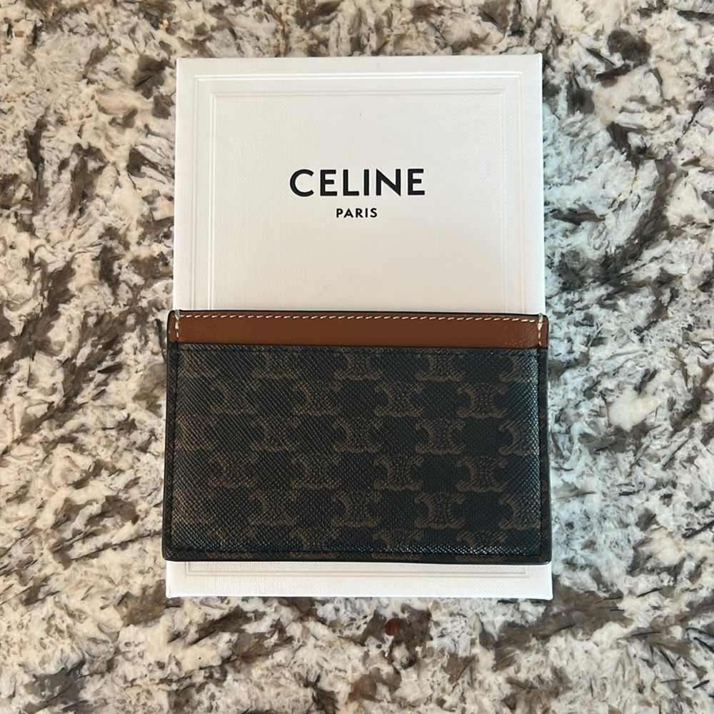 CELINE CARD HOLDER IN TRIOMPHE CANVAS - Picture 7 of 10